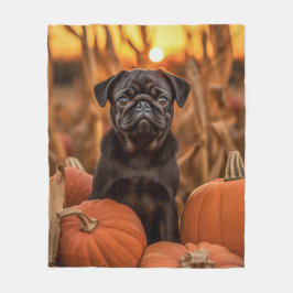Autumn Pug Fleecefilt