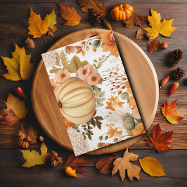 Autumn Pumpkin Bouquet Design Kökshandduk