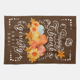 Autumn Pumpkin Brown Kökshandduk