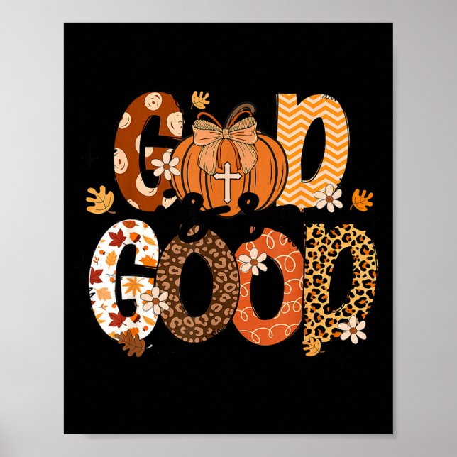 Autumn Pumpkin Christian Thanksgiving Faith God Is Poster (Framsidan)