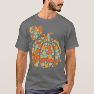 Autumn Pumpkin Fall Harvest Polka Dot Internationa T Shirt