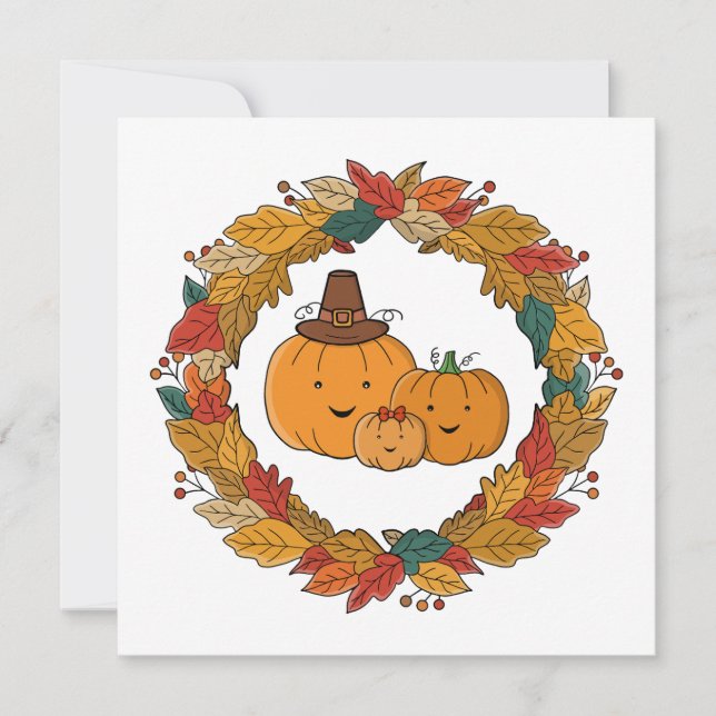Autumn Pumpkin Family Wreath (Framsida)