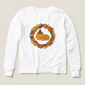 Autumn Pumpkin Family Wreath T Shirt