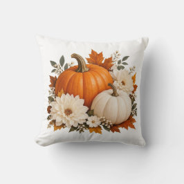 Autumn Pumpkin Floral Fall Leaves Home Decor Kudde