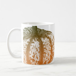 Autumn Pumpkin Ink Stipple Drawing Halloween Kaffemugg