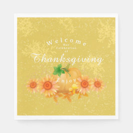 Autumn Pumpkin Mustard Pappersservett