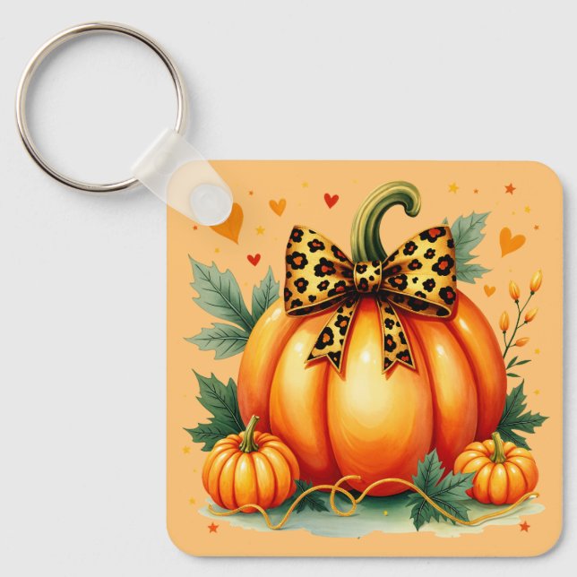 Autumn Pumpkin Nyckelring (Framsida)