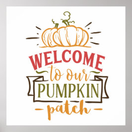 Autumn Pumpkin Patch Poster