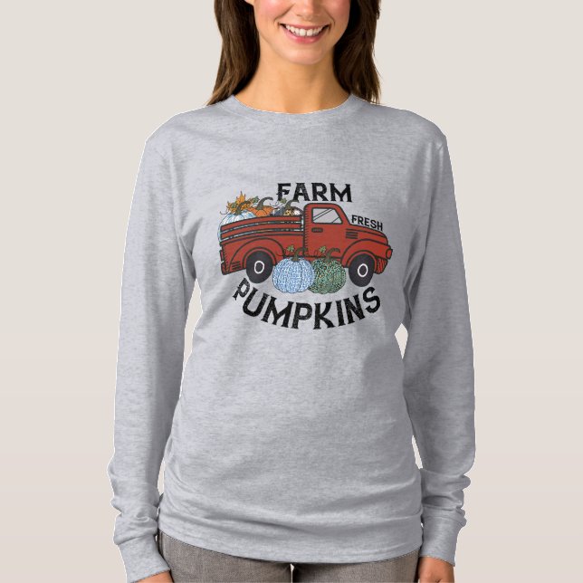Autumn Pumpkin Patch T Shirt (Framsida)
