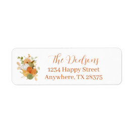 Autumn Pumpkin Return Address Returadress Etikett