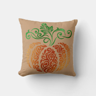 Autumn Pumpkin Swirl Kudde