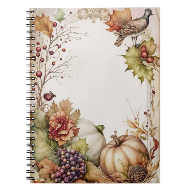 Autumn Pumpkins Anteckningsbok (Framsidan)