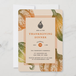 Autumn Pumpkins Bläck Stipple Teckning Inbjudningar