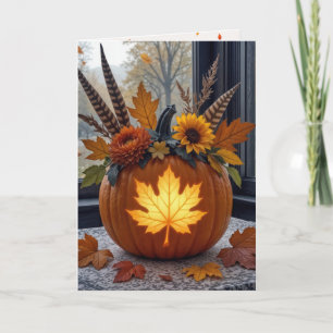 Autumn Pumpkins Bouquet Kort