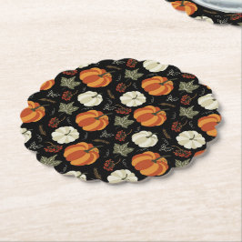 Autumn Pumpkins Mönster Underlägg Papper