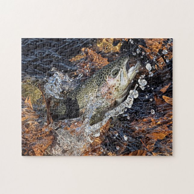 Autumn Rainbow Trout Pussel (Horisontell)
