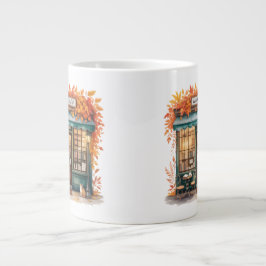 Autumn Reads Café Mug — Fall Bookstore Jumbo Mugg