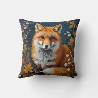 Autumn Red Fox – Orange Fox Illustration Kudde