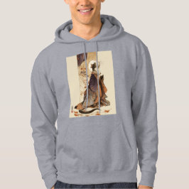 "Autumn Reverie" Japanese Cat in Kimono Art Hoodie