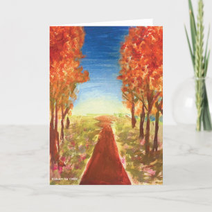 Autumn Road - KidsArt för CHOC Tack Kort