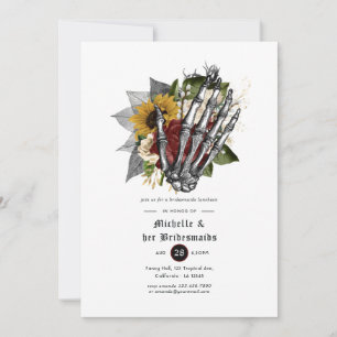 Autumn Rustic Blommigt Gothic Bridesmaids Luncheon Inbjudningar