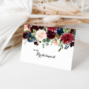 Autumn Rustic Burgundy Bridesmaid Tack