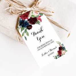 Autumn Rustic Dazzling Burgundy Tack Presentetikett