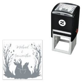 Autumn Rustic Hjort Bröllop Självfärgande Stämpel