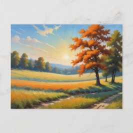Autumn Scene And Landscape Post Card Vykort