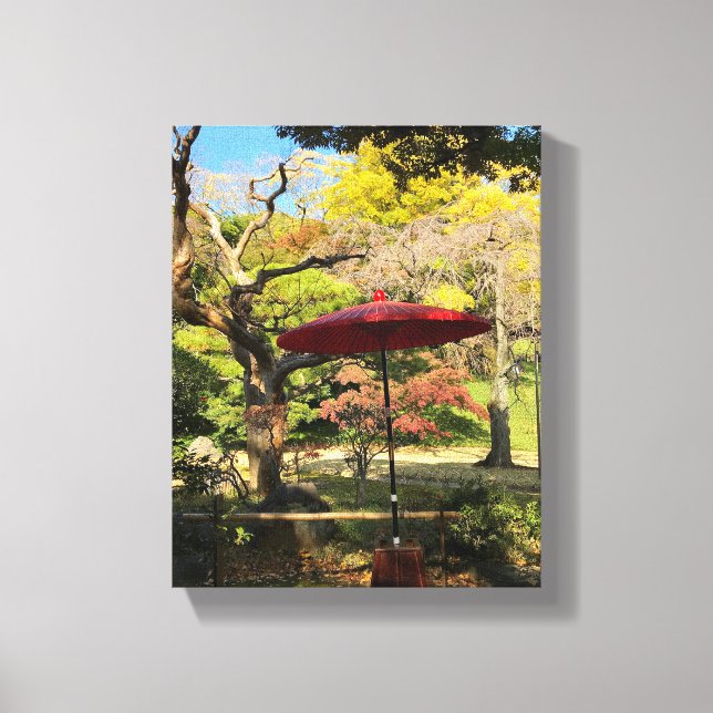Autumn Scenery på japanska Garden Canvastryck (Framsida)
