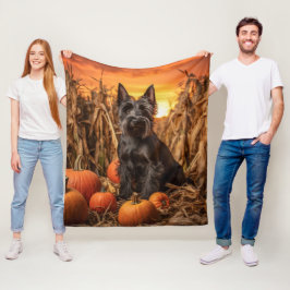 Autumn Scottie Fleecefilt