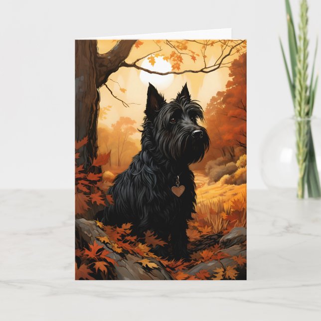 Autumn Scottish Terrier Kort (Framsida)