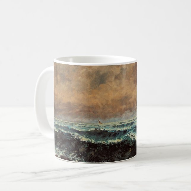 Autumn Sea - Gustave Courbet Kaffemugg (Framsida vänster)