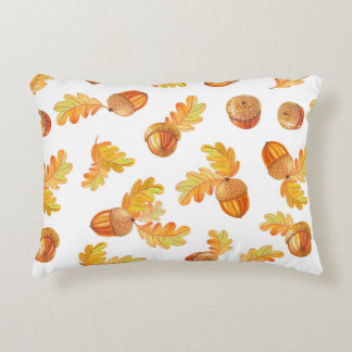 autumn seamless pattern with colorful oak leaves a prydnadskudde