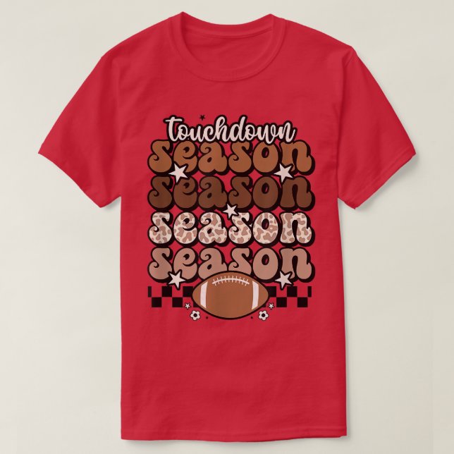Autumn Season Leopard pattern Touchdown Season Rug T Shirt (Design framsida)