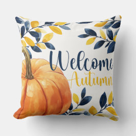 Autumn Serenity Reversible Pumpkin & Dots Kudde
