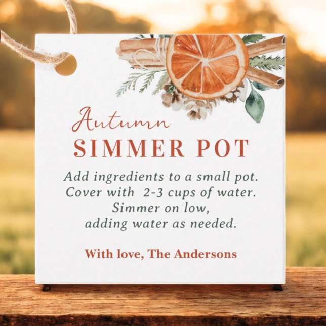 Autumn Simmer Pot Stovetop Potpourri Gift Gåvor Etiketter (Skapare uppladdad)
