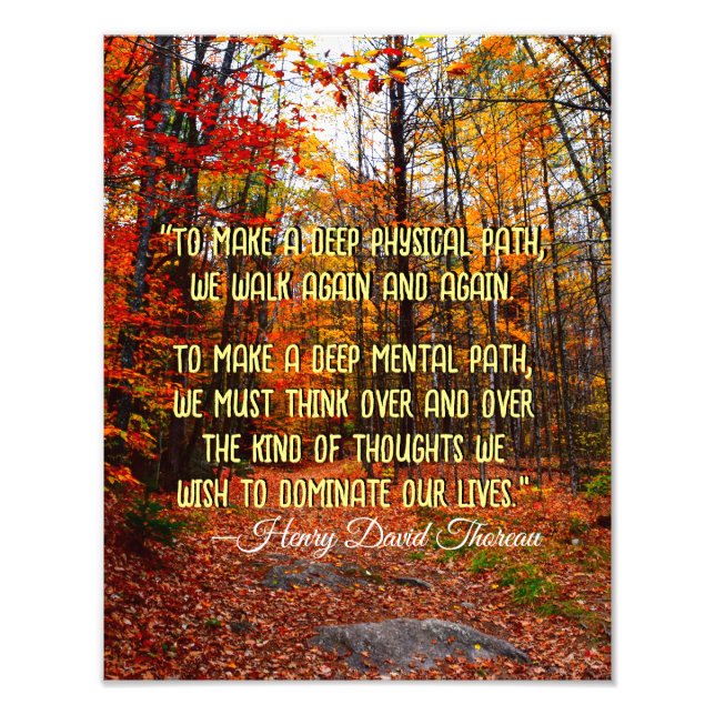 Autumn Skogen New Hampshire Motivational Quote Fototryck (Framsidan)