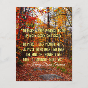 Autumn Skogen New Hampshire Motivational Quote Vykort