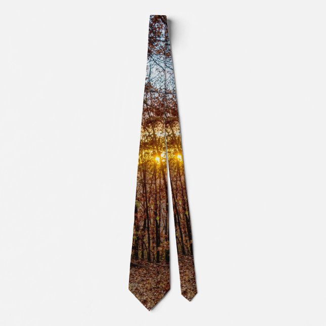 Autumn Skogen Sunset Neck Tie Slips (Framsida)