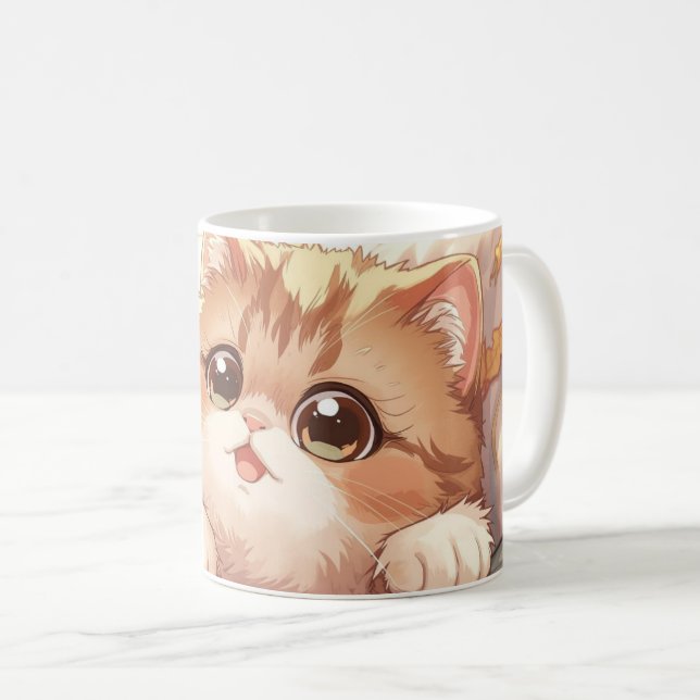  “Autumn Snuggle Scottish Fold” Cute Scottish Fold Kaffemugg (Framsida höger)
