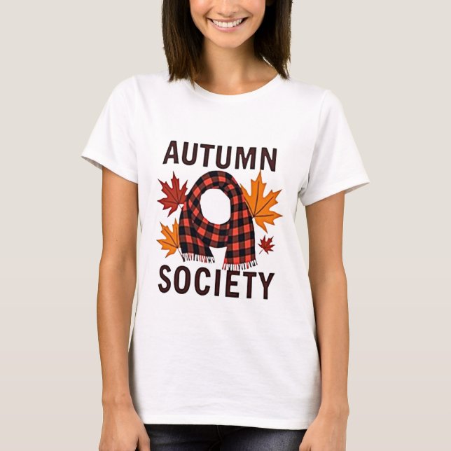 Autumn Society - Personlig Play Brev-fyllning T Shirt (Framsida)