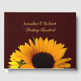 Autumn Solros Bröllop Guestbook Gästböcker