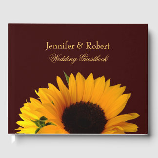 Autumn Solros Bröllop Guestbook Gästböcker