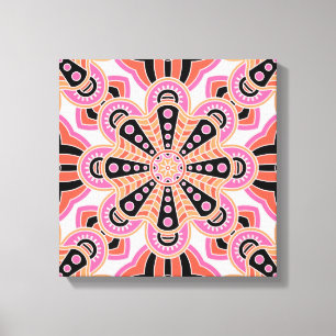 Autumn Spice Mandala- Boho Flower Bust Canvastryck