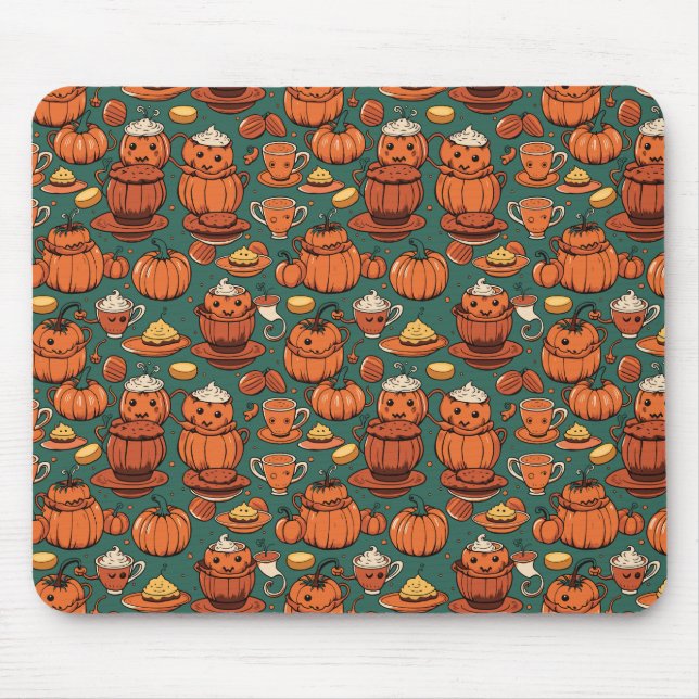 Autumn Spooky Pumpkin Pizzazz Party Musmatta (Framsidan)