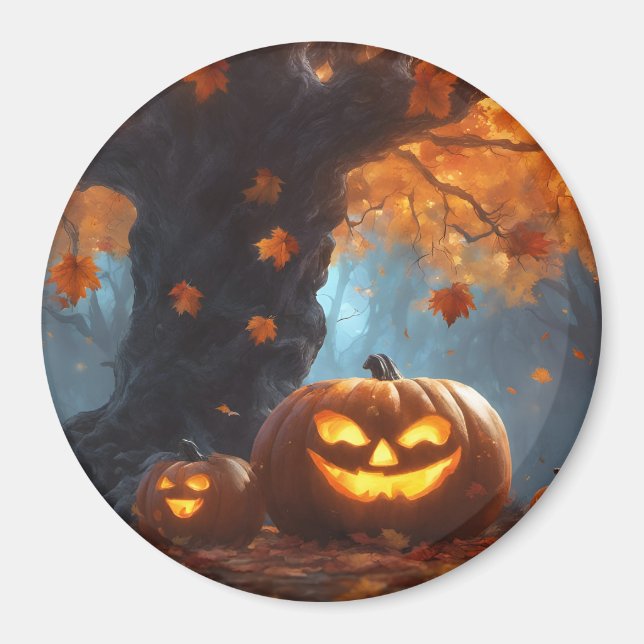 Autumn Spooky Vibes Magnet (Framsidan)