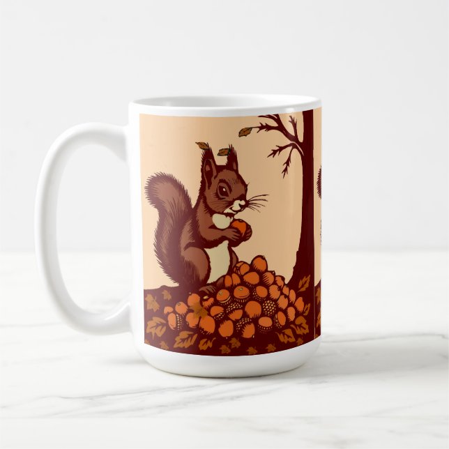 🐿️ Autumn Squirrel Classic Coffee Mug Kaffemugg (Vänster)