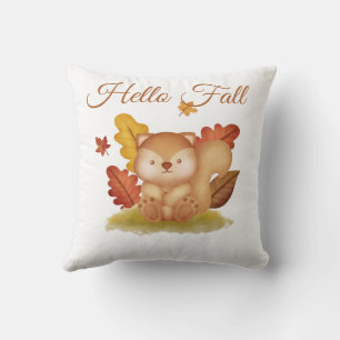 Autumn Squirrel Pillow Kudde