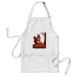 🐿️ Autumn Squirrel Standard Apron Förkläde